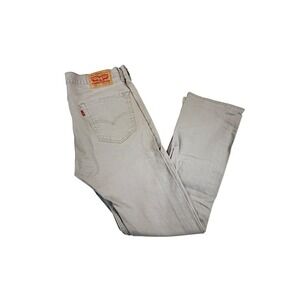 Levi Strauss Co 505 Mens Jeans Tan Khaki Straight Fit W34 L32